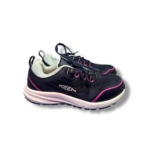 KEEN Utility Women’s Work Shoes Size 9.5W Black Pink Sneakers Toe Safety